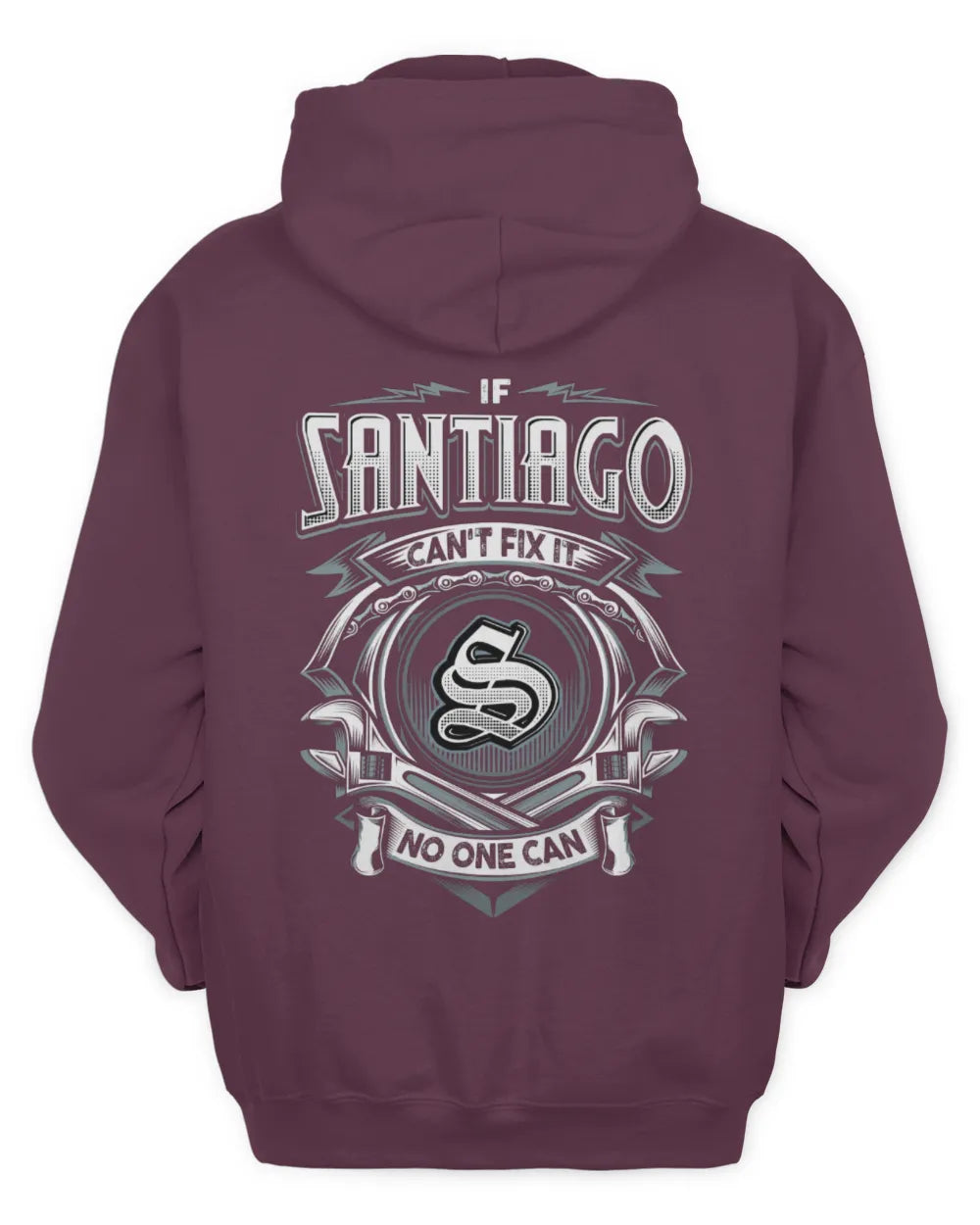 SANTIAGO AP81-K4-626 - Personalized Ahmed Quote Apparel “If Ahmed Can't Fix It, No One Can” - Unisex Hoodie - Maroon