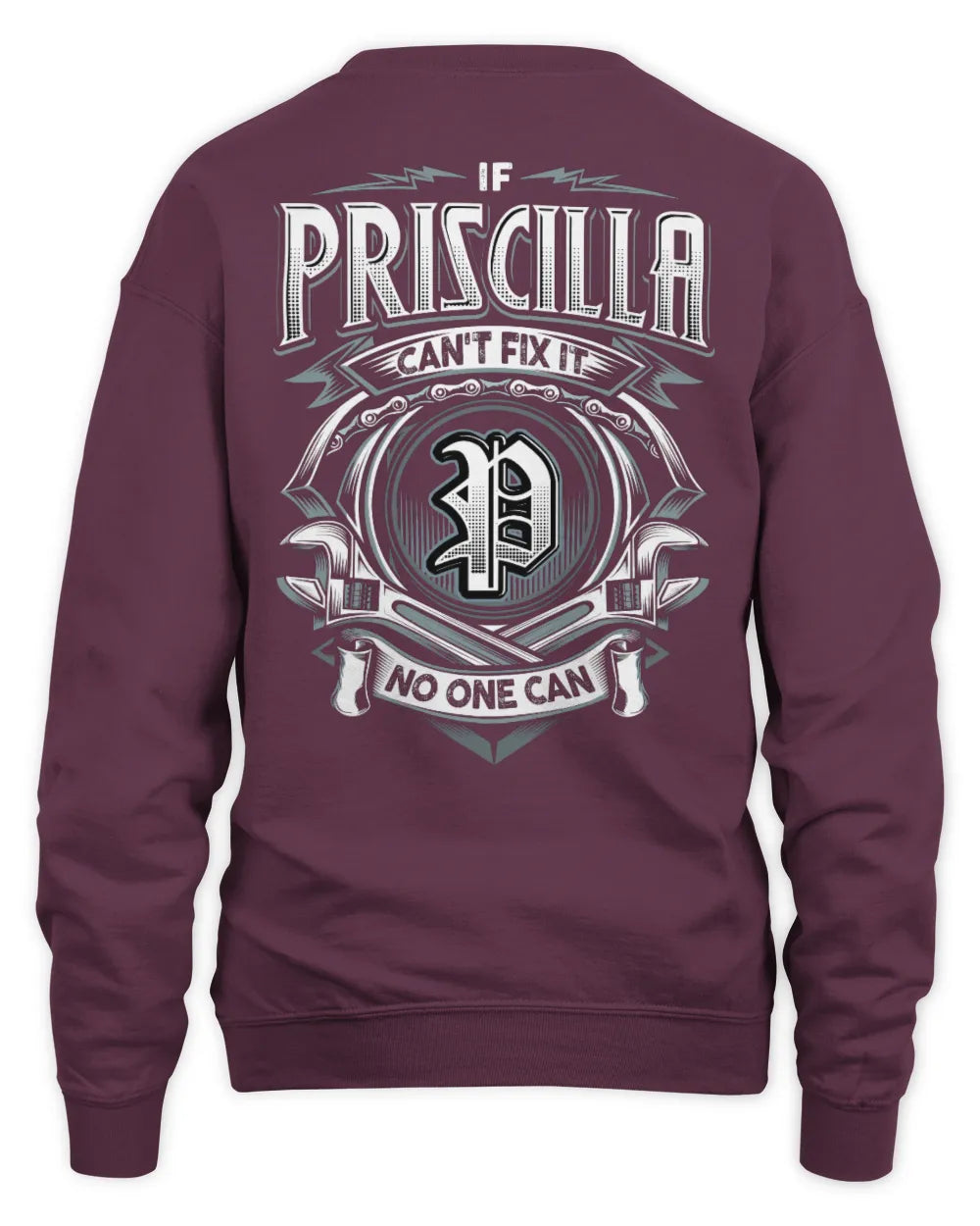 PRISCILLA AP81-K4-626 - Personalized Ahmed Quote Apparel “If Ahmed Can't Fix It, No One Can” - Unisex Sweatshirt - Maroon