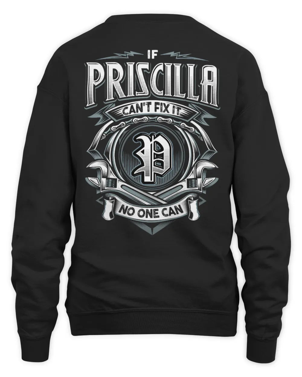 PRISCILLA AP81-K4-626 - Personalized Ahmed Quote Apparel “If Ahmed Can't Fix It, No One Can” - Unisex Sweatshirt - Black