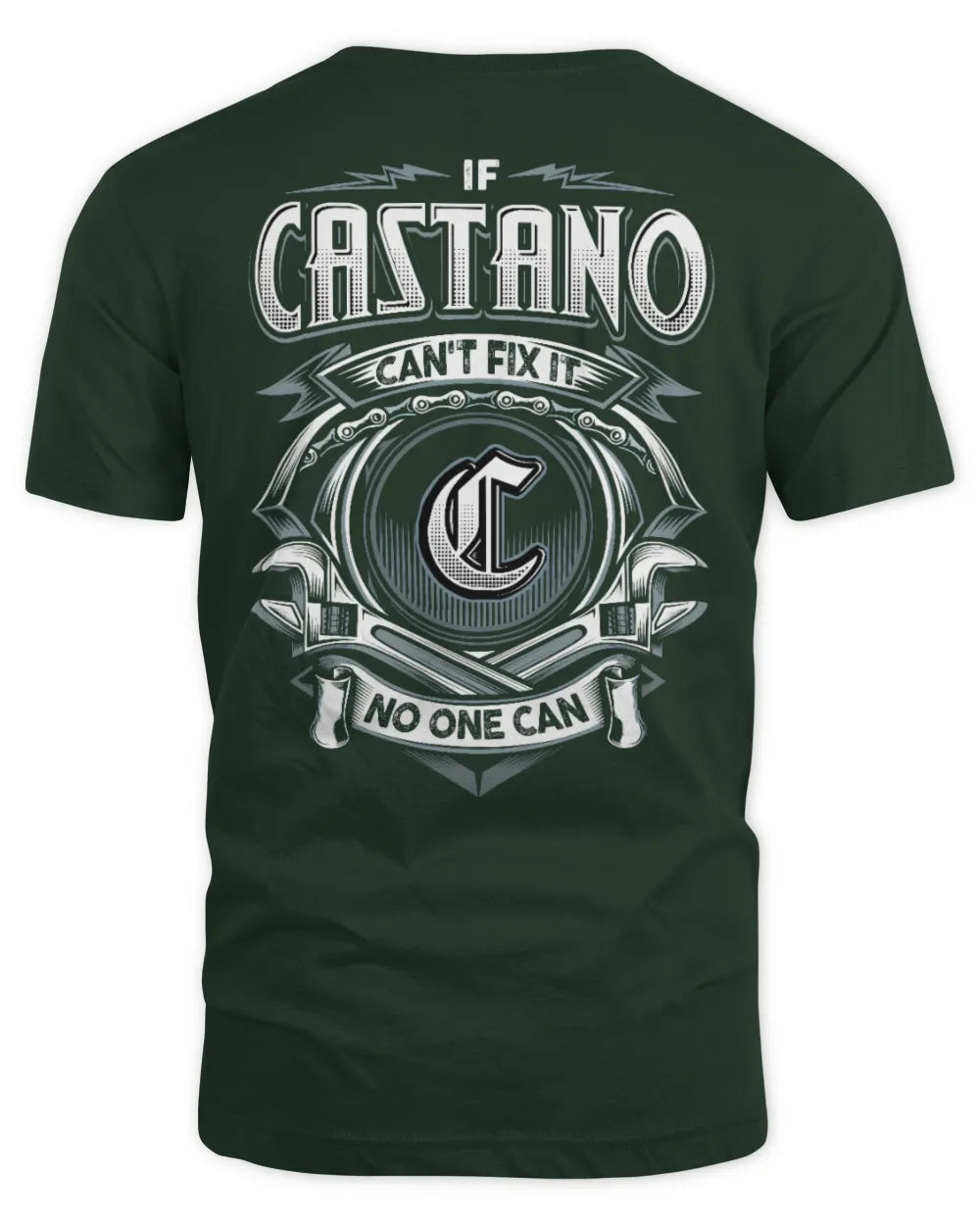 CASTANO AP81-K4-626 - Personalized Ahmed Quote Apparel “If Ahmed Can't Fix It, No One Can” - Unisex Standard T-Shirt - Forest Green
