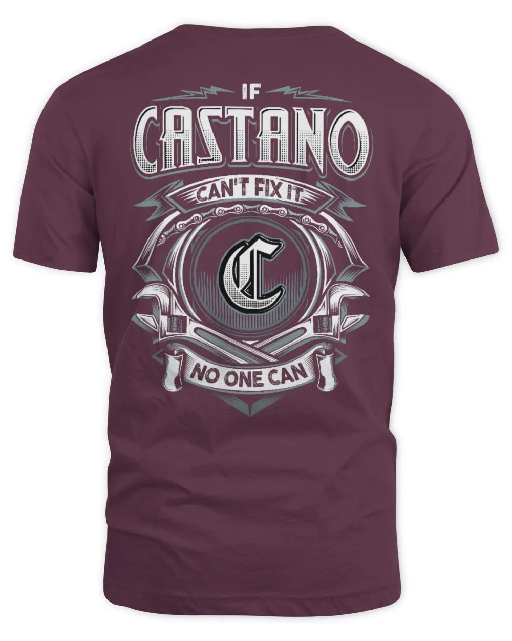 CASTANO AP81-K4-626 - Personalized Ahmed Quote Apparel “If Ahmed Can't Fix It, No One Can” - Unisex Standard T-Shirt - Maroon