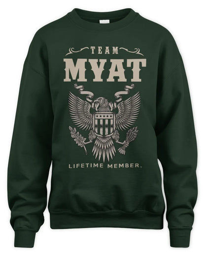 MYAT TP06-K82 – Personalized Classic Style Apparel “Team NAME Lifetime Member” - Unisex Sweatshirt - Forest Green