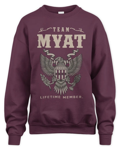 MYAT TP06-K82 – Personalized Classic Style Apparel “Team NAME Lifetime Member” - Unisex Sweatshirt - Maroon