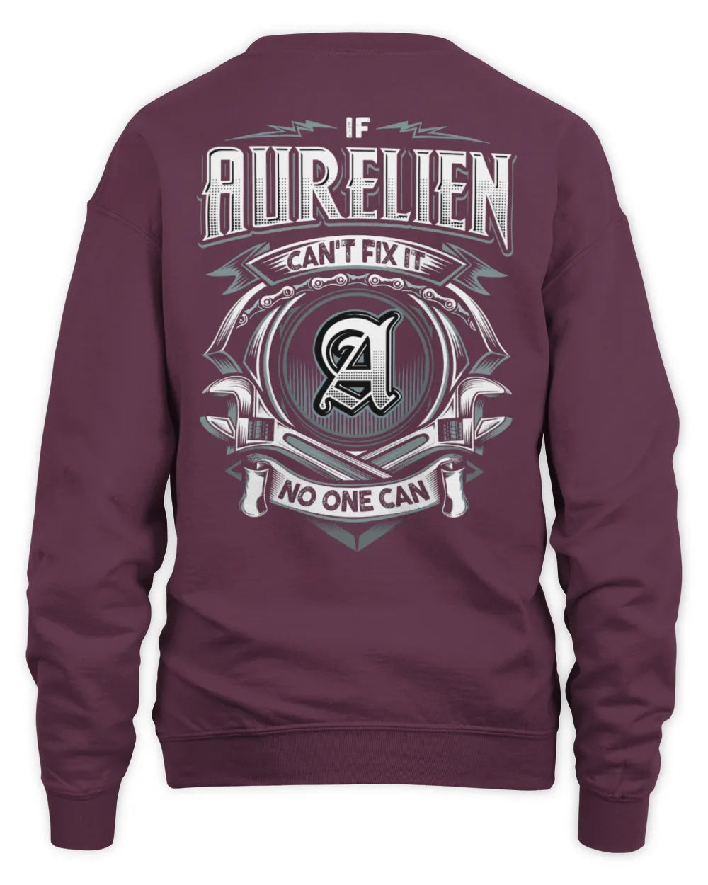 AURELIEN AP81-K4-626 - Personalized Ahmed Quote Apparel “If Ahmed Can't Fix It, No One Can” - Unisex Sweatshirt - Maroon