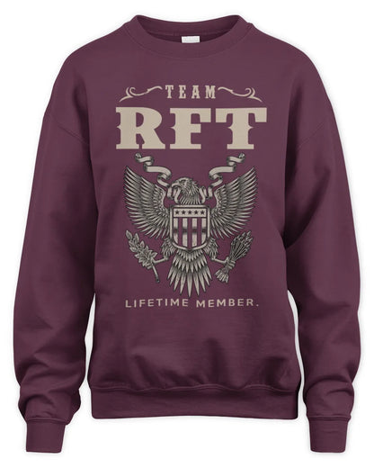 RFT TP06-K82 – Personalized Classic Style Apparel “Team NAME Lifetime Member” - Unisex Sweatshirt - Maroon