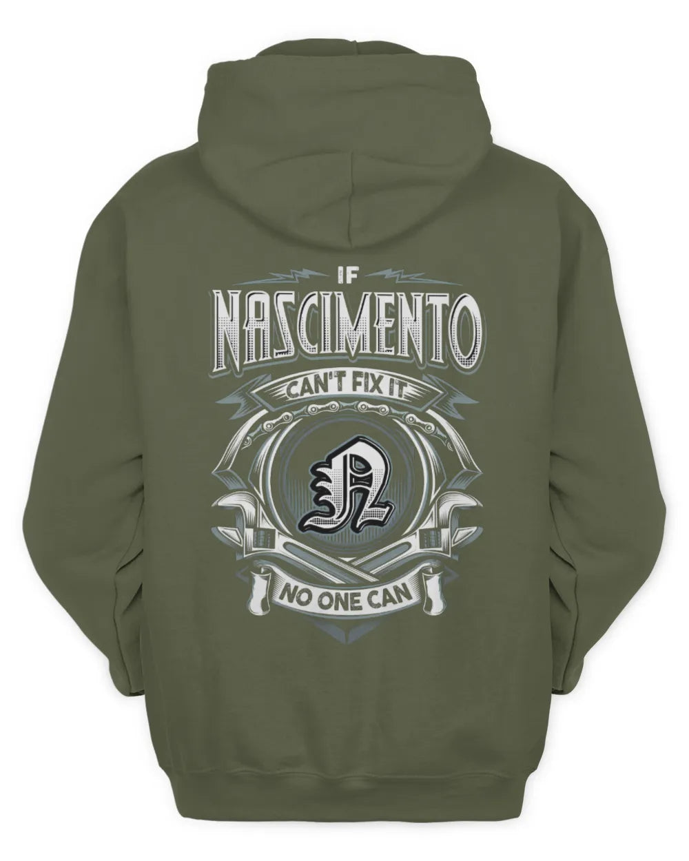 NASCIMENTO AP81-K4-626 - Personalized Ahmed Quote Apparel “If Ahmed Can't Fix It, No One Can” - Unisex Hoodie - Military Green