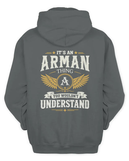 ARMAN KT06-M008 It’s a [NAME] Thing – You Wouldn’t Understand | Personalized Vintage T-Shirt - Unisex Hoodie - Charcoal