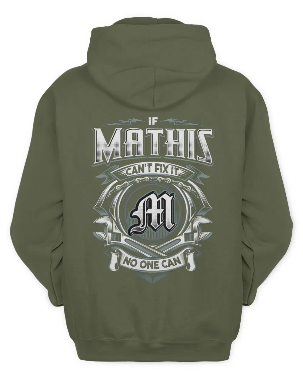MATHIS AP81-K4-626 - Personalized Ahmed Quote Apparel “If Ahmed Can't Fix It, No One Can” - Unisex Hoodie - Military Green