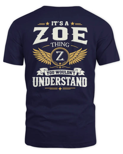 ZOE KT06-M008 It’s a [NAME] Thing – You Wouldn’t Understand | Personalized Vintage T-Shirt - Unisex Standard T-Shirt - Navy