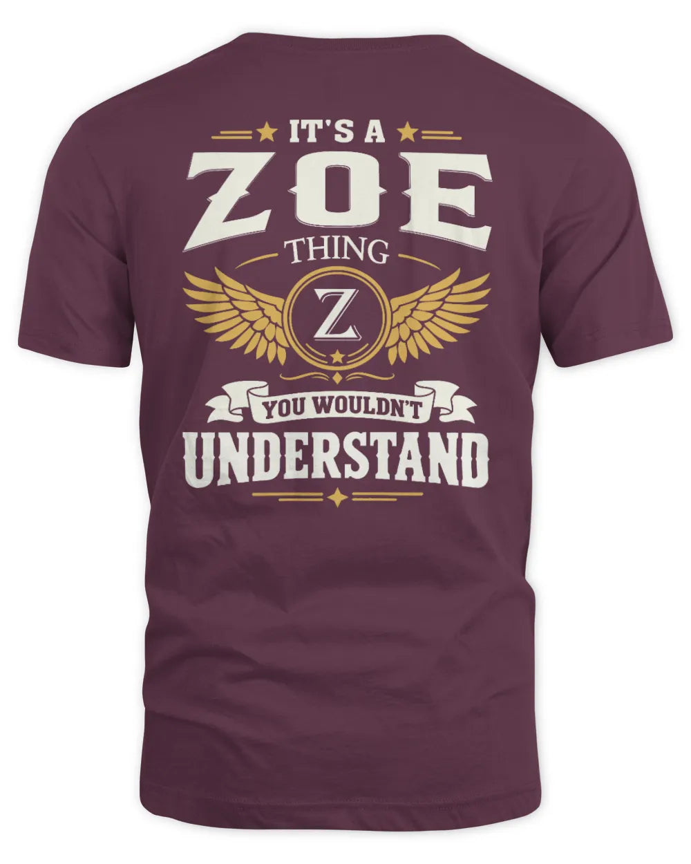 ZOE KT06-M008 It’s a [NAME] Thing – You Wouldn’t Understand | Personalized Vintage T-Shirt - Unisex Standard T-Shirt - Maroon