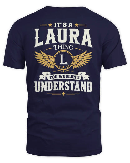LAURA KT06-M008 It’s a [NAME] Thing – You Wouldn’t Understand | Personalized Vintage T-Shirt - Unisex Standard T-Shirt - Navy