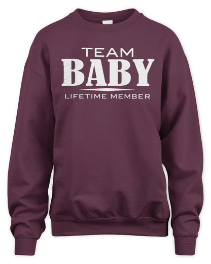 BABY BL62-K4-128 - Personalized “Team NAME Lifetime Member” - Unisex Sweatshirt - Maroon