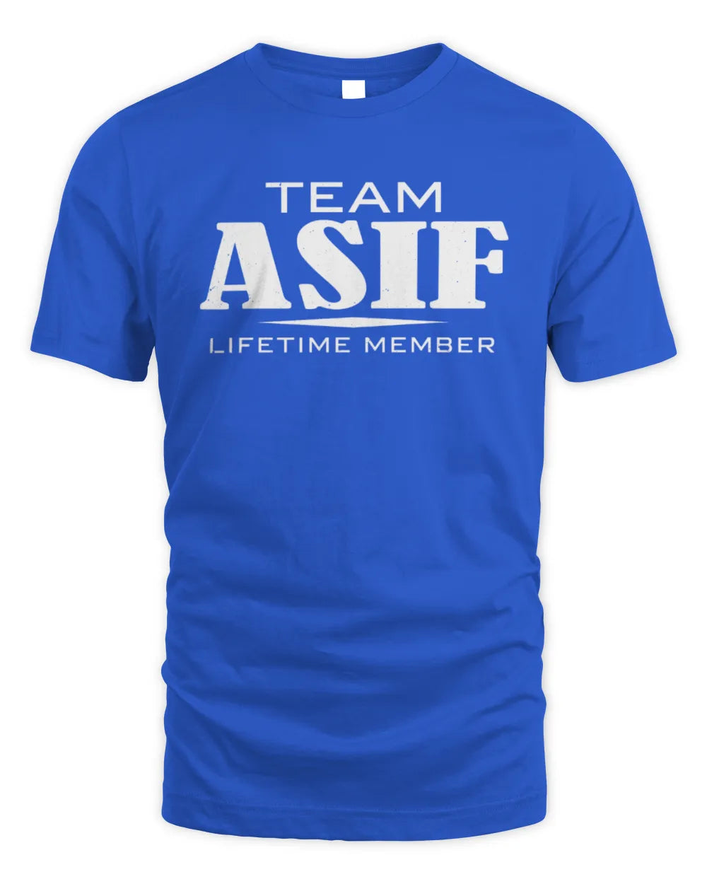 ASIF BL62-K4-128 - Personalized “Team NAME Lifetime Member” - Unisex Standard T-Shirt - Royal