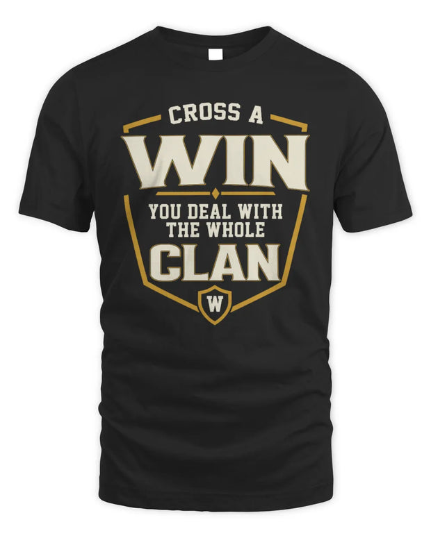 WIN NT1-K008 Cross A/An NAME, You Deal With the Whole Clan | Personalized Vintage T-Shirt