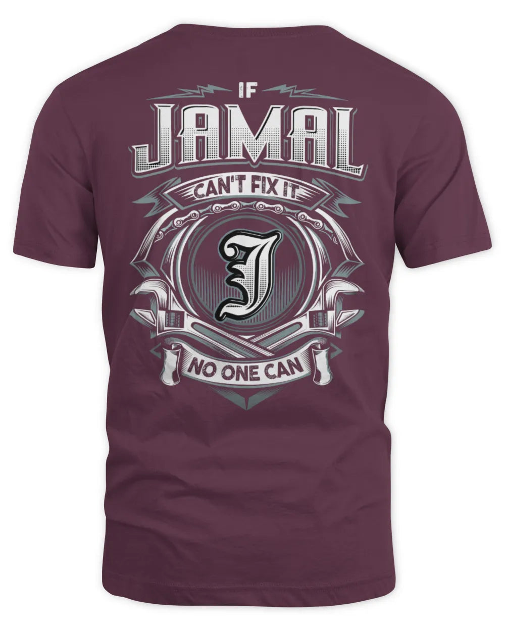 JAMAL AP81-K4-626 - Personalized Ahmed Quote Apparel “If Ahmed Can't Fix It, No One Can” - Unisex Standard T-Shirt - Maroon