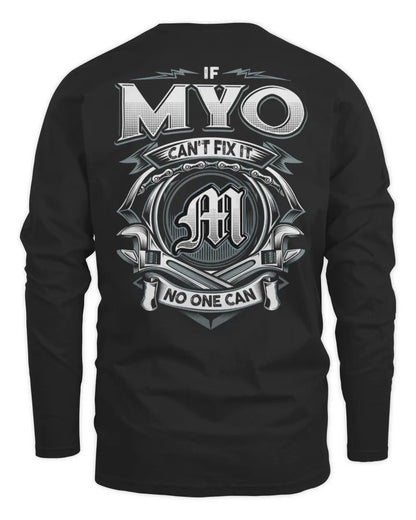 MYO AP81-K4-626 - Personalized Ahmed Quote Apparel “If Ahmed Can't Fix It, No One Can” - Men's Long Sleeved T-Shirt - Black