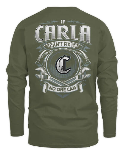 CARLA AP81-K4-626 - Personalized Ahmed Quote Apparel “If Ahmed Can't Fix It, No One Can” - Men's Long Sleeved T-Shirt - Military Green