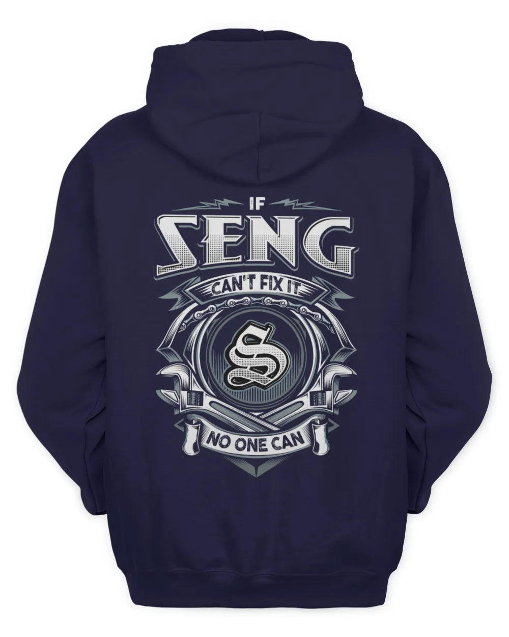 SENG AP81-K4-626 - Personalized Ahmed Quote Apparel “If Ahmed Can't Fix It, No One Can” - Unisex Hoodie - Navy
