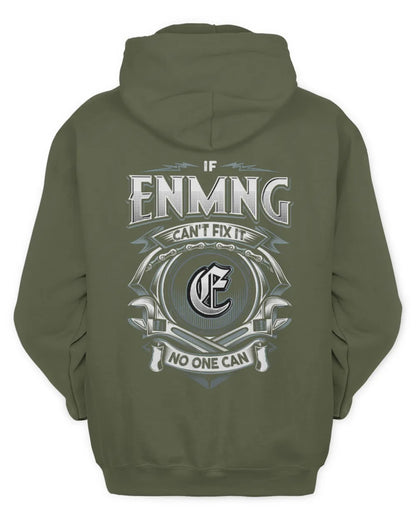 ENMNG AP81-K4-626 - Personalized Ahmed Quote Apparel “If Ahmed Can't Fix It, No One Can” - Unisex Hoodie - Military Green