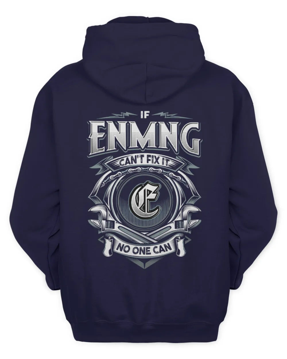 ENMNG AP81-K4-626 - Personalized Ahmed Quote Apparel “If Ahmed Can't Fix It, No One Can” - Unisex Hoodie - Navy