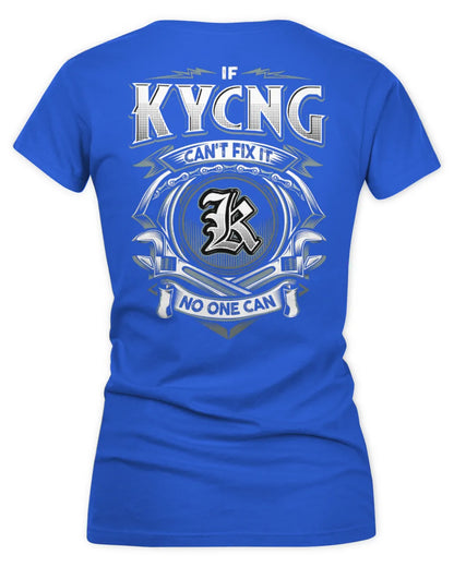 KYCNG AP81-K4-626 - Personalized Ahmed Quote Apparel “If Ahmed Can't Fix It, No One Can” - Women's V-Neck T-Shirt - Royal