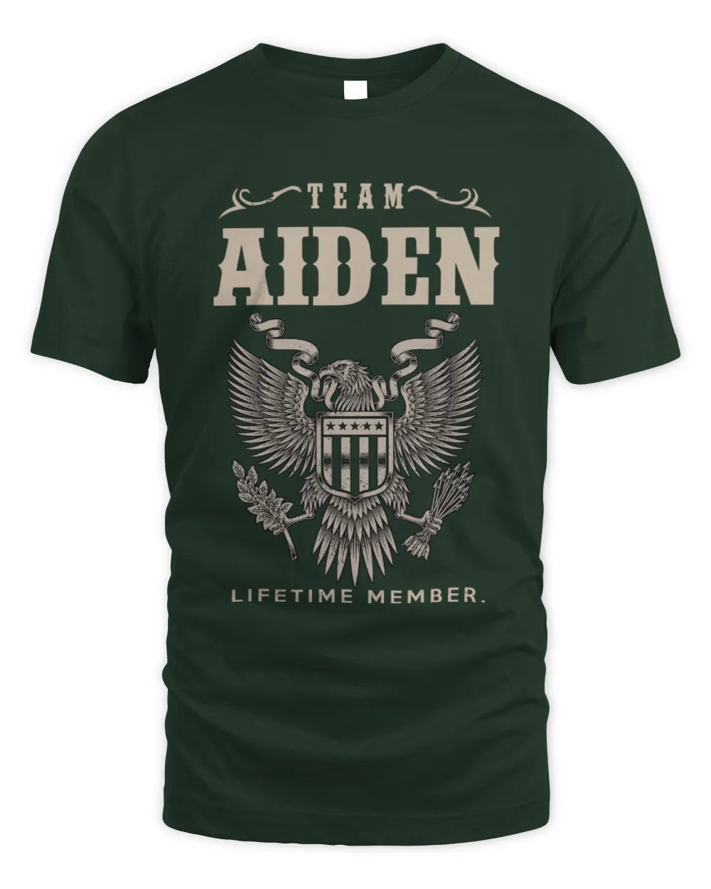 AIDEN TP06-K82 – Personalized Classic Style Apparel “Team NAME Lifetime Member” - Unisex Standard T-Shirt - Forest Green
