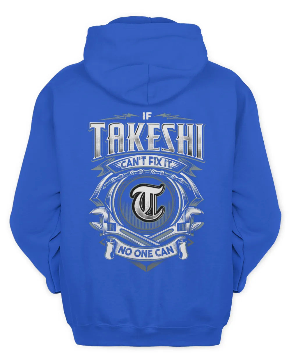 TAKESHI AP81-K4-626 - Personalized Ahmed Quote Apparel “If Ahmed Can't Fix It, No One Can” - Unisex Hoodie - Royal