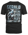 GERALD AP62-K4-666 - Personalized Fierce Wolf Quote Apparel “If You Kick Me When I’m Down, You Better Pray I Don’t Get Up”