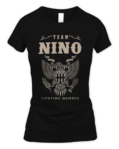 NINO TP06-K82 – Personalized Classic Style Apparel “Team NAME Lifetime Member” - Women's Standard T-Shirt - Black