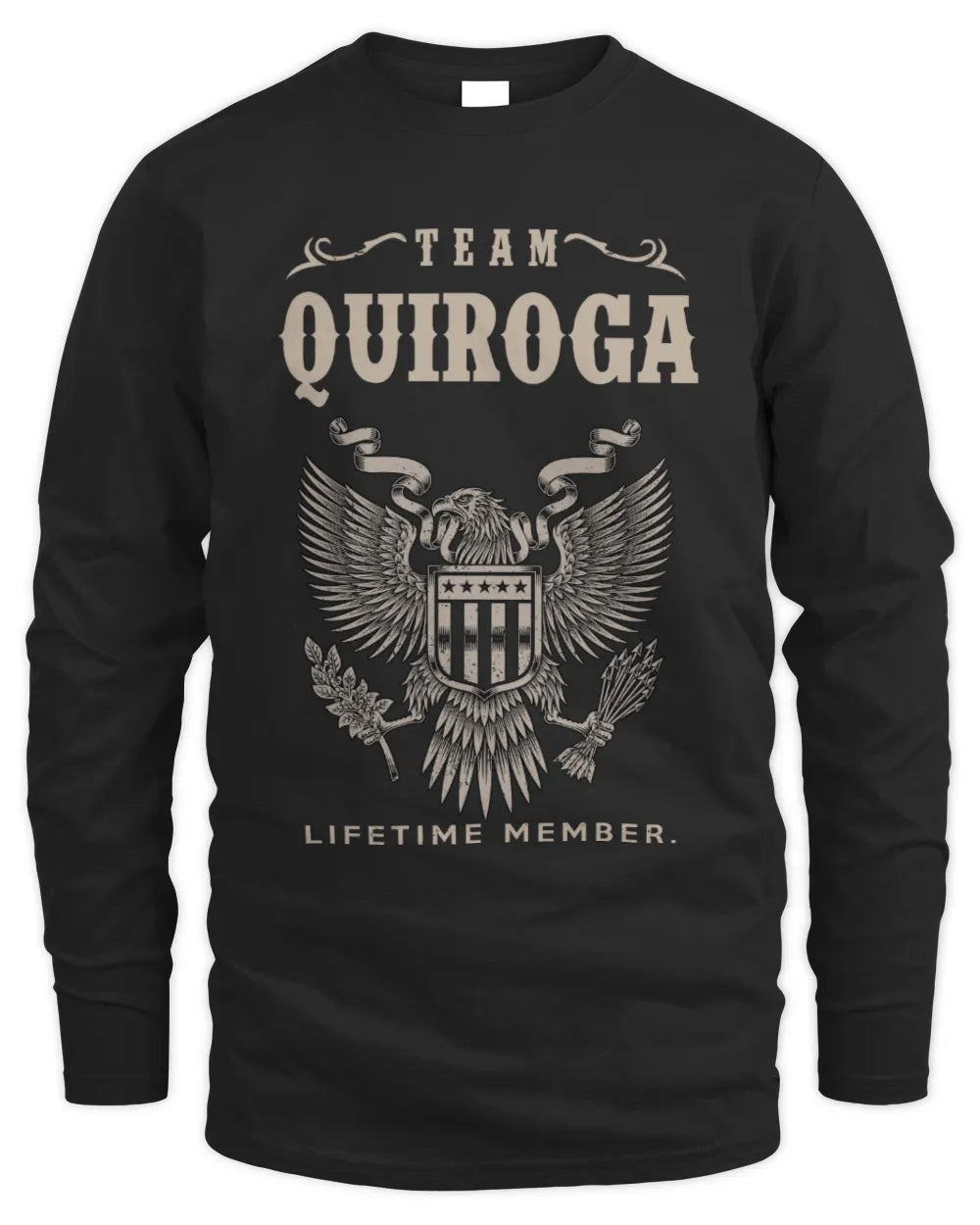 QUIROGA TP06-K82 – Personalized Classic Style Apparel “Team NAME Lifetime Member” - Men's Long Sleeved T-Shirt - Black