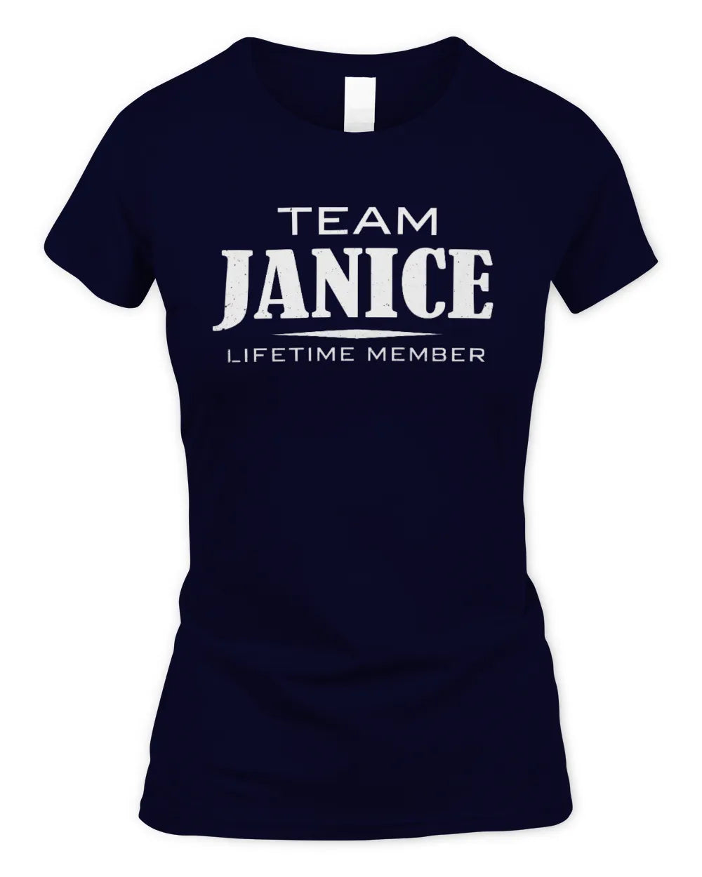 JANICE BL62-K4-128 - Personalized “Team NAME Lifetime Member” - Women's Standard T-Shirt - Navy