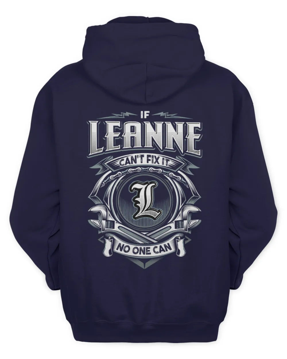 LEANNE AP81-K4-626 - Personalized Ahmed Quote Apparel “If Ahmed Can't Fix It, No One Can” - Unisex Hoodie - Navy