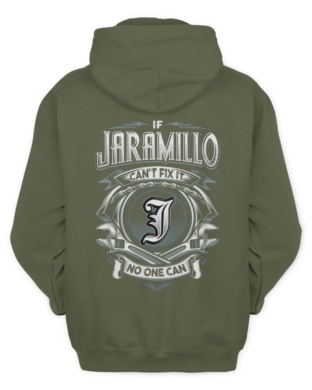 JARAMILLO AP81-K4-626 - Personalized Ahmed Quote Apparel “If Ahmed Can't Fix It, No One Can” - Unisex Hoodie - Military Green
