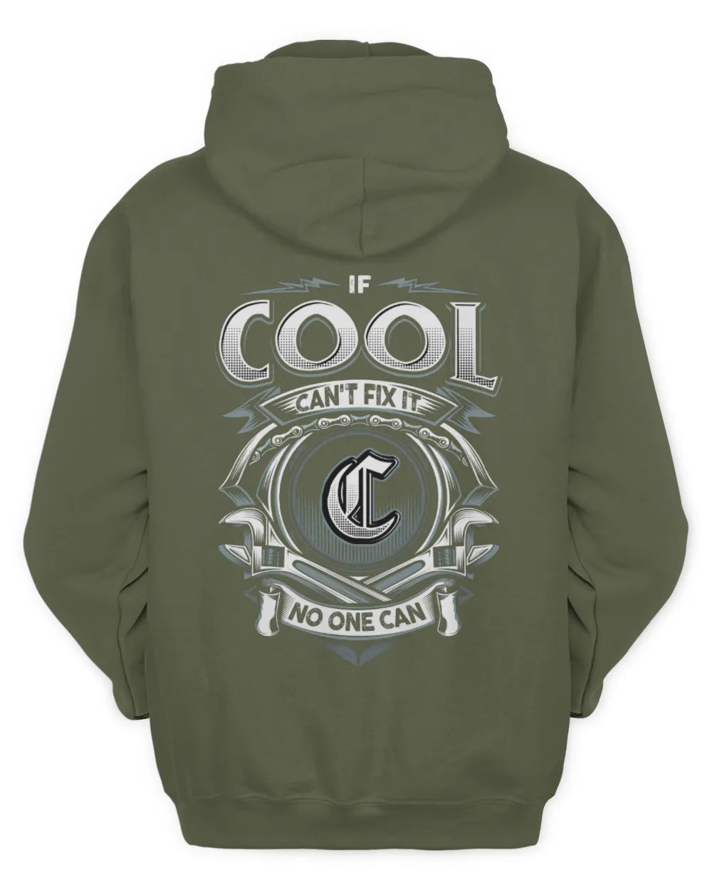 COOL AP81-K4-626 - Personalized Ahmed Quote Apparel “If Ahmed Can't Fix It, No One Can” - Unisex Hoodie - Military Green