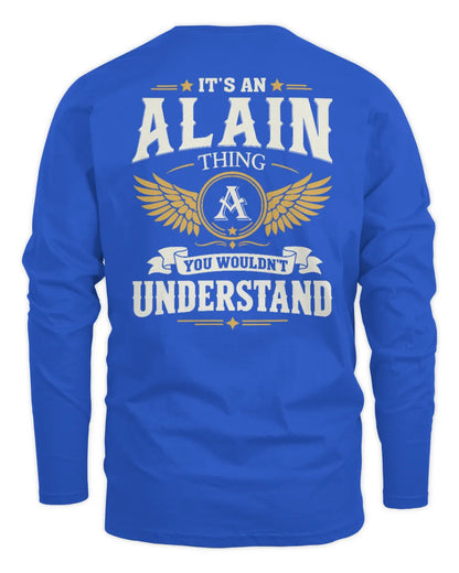 ALAIN KT06-M008 It’s a [NAME] Thing – You Wouldn’t Understand | Personalized Vintage T-Shirt - Men's Long Sleeved T-Shirt - Royal