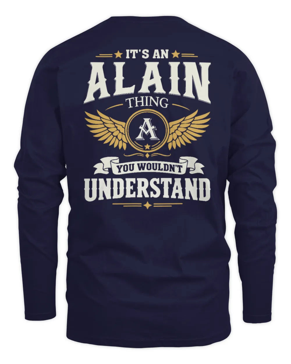 ALAIN KT06-M008 It’s a [NAME] Thing – You Wouldn’t Understand | Personalized Vintage T-Shirt - Men's Long Sleeved T-Shirt - Navy