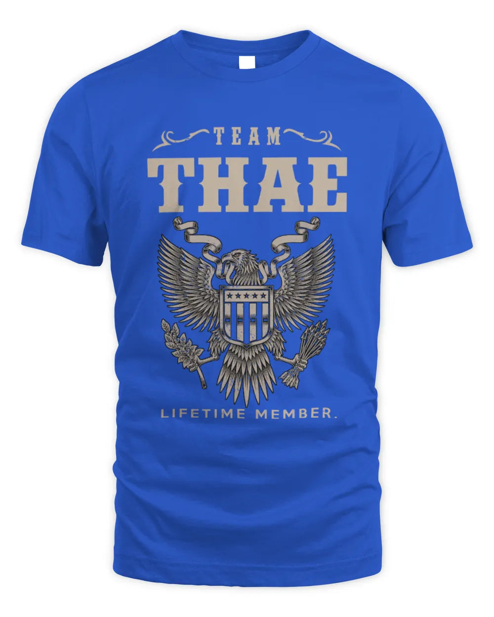 THAE TP06-K82 – Personalized Classic Style Apparel “Team NAME Lifetime Member” - Unisex Standard T-Shirt - Royal