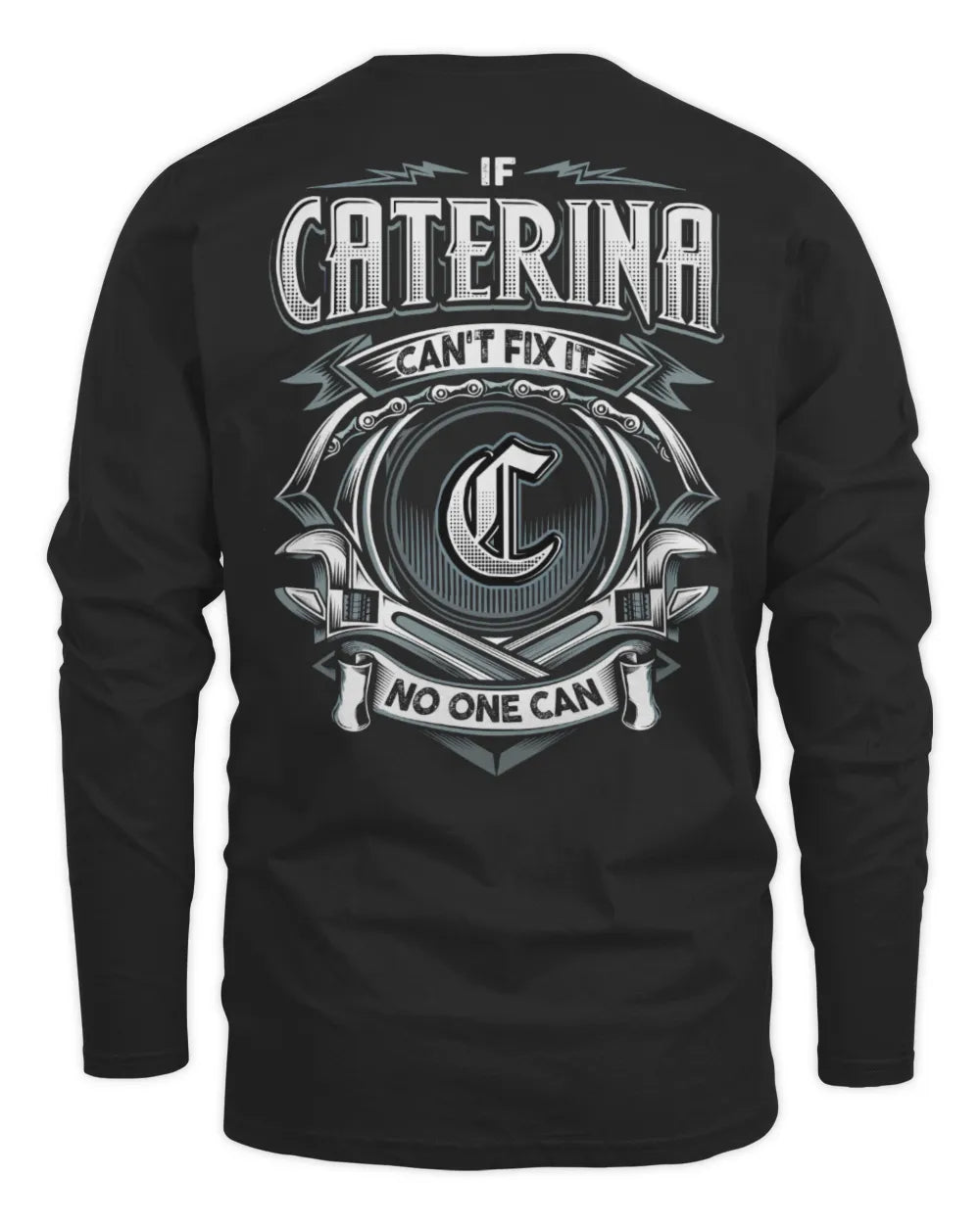 CATERINA AP81-K4-626 - Personalized Ahmed Quote Apparel “If Ahmed Can't Fix It, No One Can” - Men's Long Sleeved T-Shirt - Black