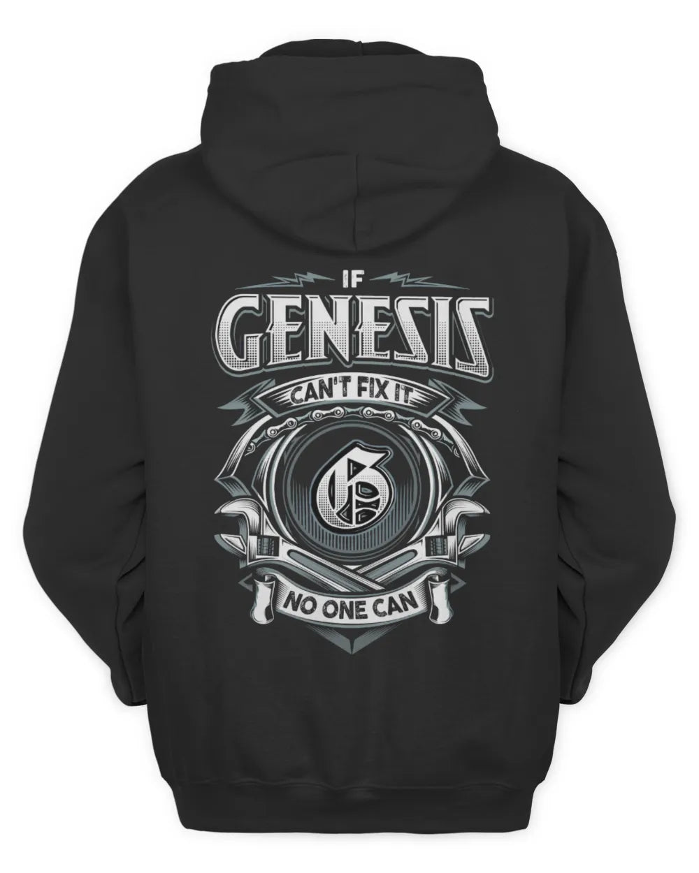 GENESIS AP81-K4-626 - Personalized Ahmed Quote Apparel “If Ahmed Can't Fix It, No One Can” - Unisex Hoodie - Black