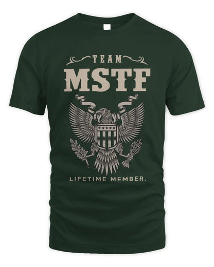 MSTF TP06-K82 – Personalized Classic Style Apparel “Team NAME Lifetime Member” - Unisex Standard T-Shirt - Forest Green
