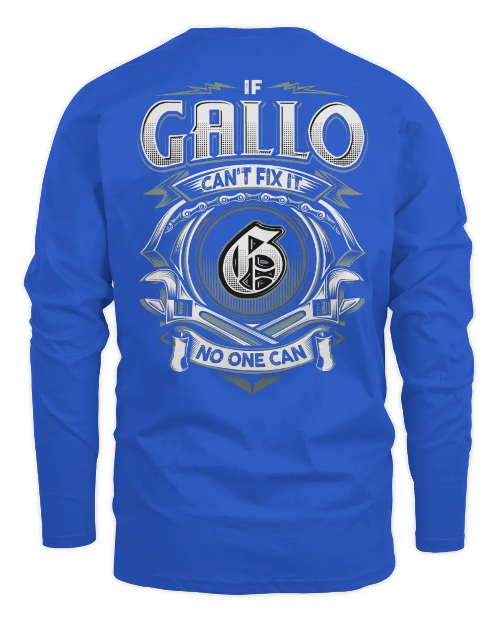 GALLO AP81-K4-626 - Personalized Ahmed Quote Apparel “If Ahmed Can't Fix It, No One Can” - Men's Long Sleeved T-Shirt - Royal