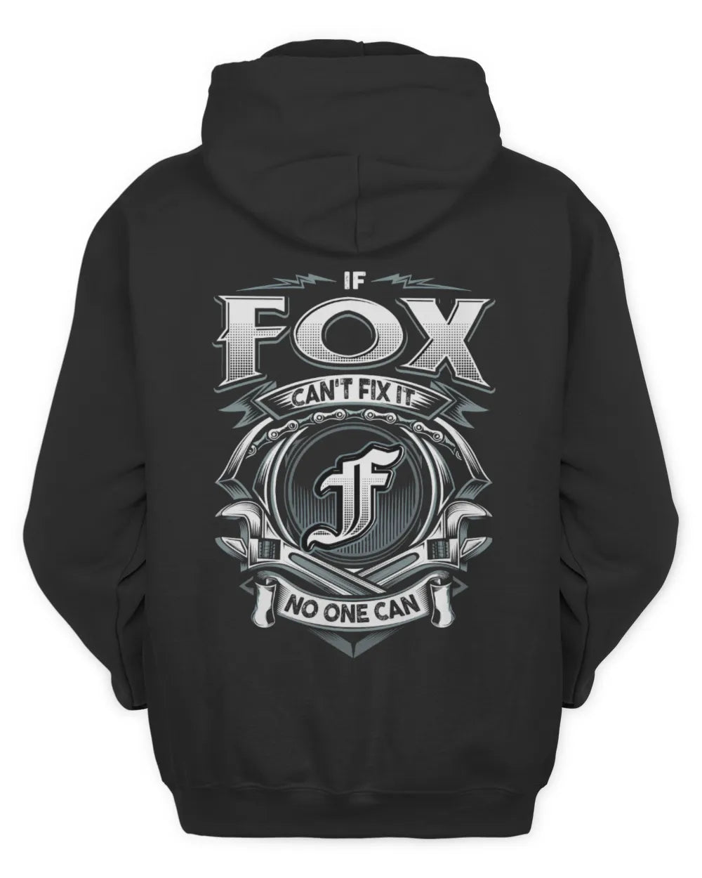 FOX AP81-K4-626 - Personalized Ahmed Quote Apparel “If Ahmed Can't Fix It, No One Can” - Unisex Hoodie - Black