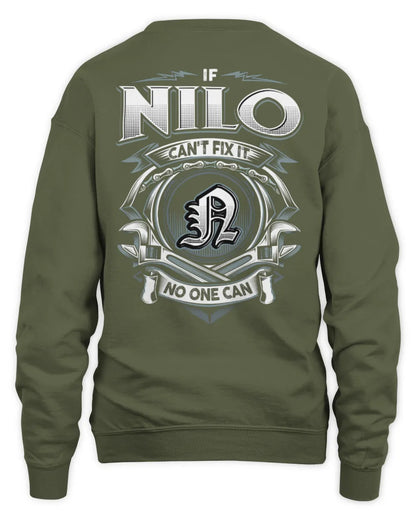 NILO AP81-K4-626 - Personalized Ahmed Quote Apparel “If Ahmed Can't Fix It, No One Can” - Unisex Sweatshirt - Military Green