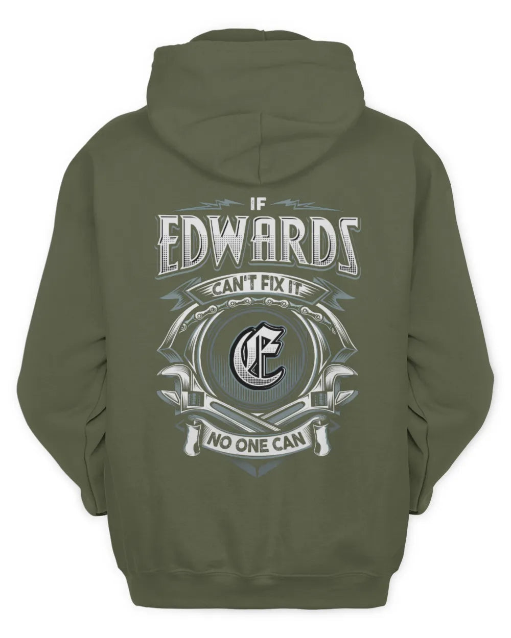 EDWARDS AP81-K4-626 - Personalized Ahmed Quote Apparel “If Ahmed Can't Fix It, No One Can” - Unisex Hoodie - Military Green