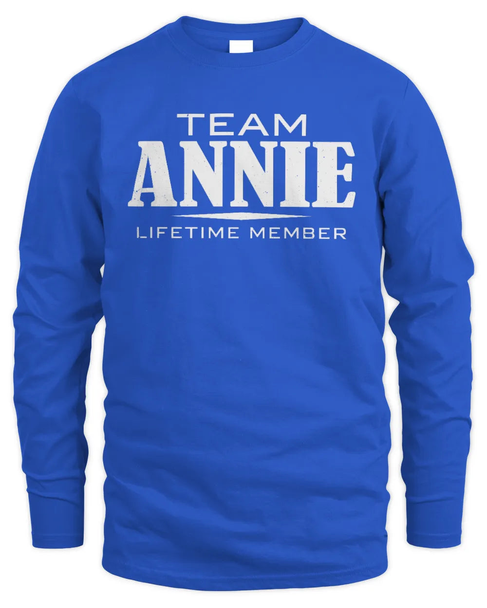 ANNIE BL62-K4-128 - Personalized “Team NAME Lifetime Member” - Men's Long Sleeved T-Shirt - Royal