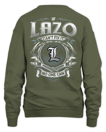LAZO AP81-K4-626 - Personalized Ahmed Quote Apparel “If Ahmed Can't Fix It, No One Can” - Unisex Sweatshirt - Military Green