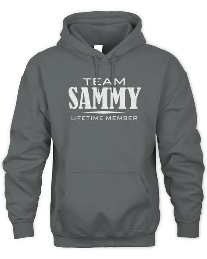 SAMMY BL62-K4-128 - Personalized “Team NAME Lifetime Member” - Unisex Hoodie - Charcoal