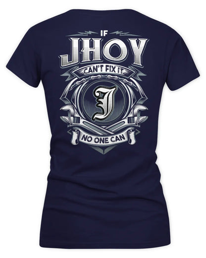 JHOY AP81-K4-626 - Personalized Ahmed Quote Apparel “If Ahmed Can't Fix It, No One Can” - Women's V-Neck T-Shirt - Navy
