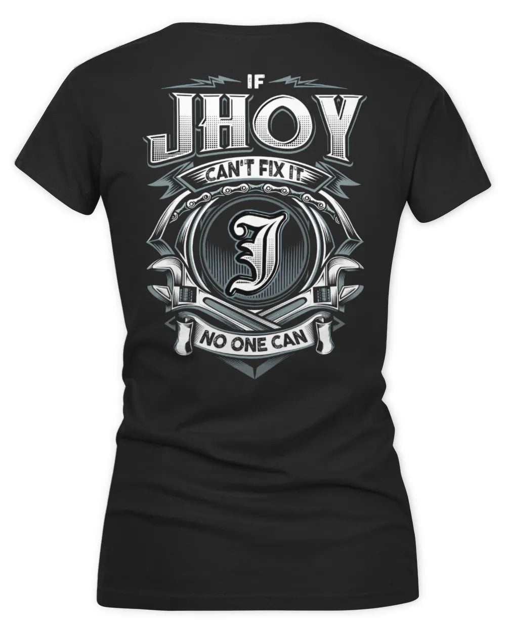 JHOY AP81-K4-626 - Personalized Ahmed Quote Apparel “If Ahmed Can't Fix It, No One Can” - Women's V-Neck T-Shirt - Black