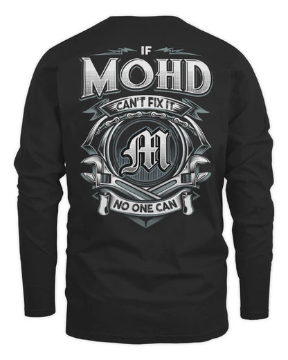 MOHD AP81-K4-626 - Personalized Ahmed Quote Apparel “If Ahmed Can't Fix It, No One Can” - Men's Long Sleeved T-Shirt - Black